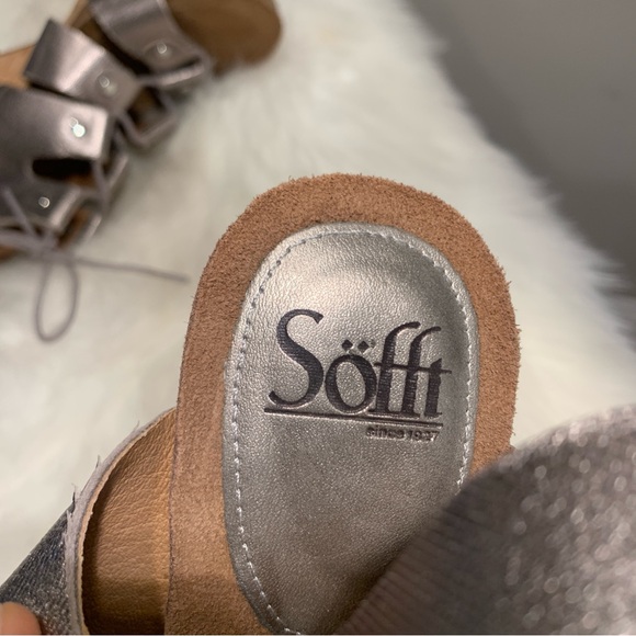 Sofft Carita Gladiator Wedge Silver Lace up Sandal Size 9.5 - Picture 11 of 13